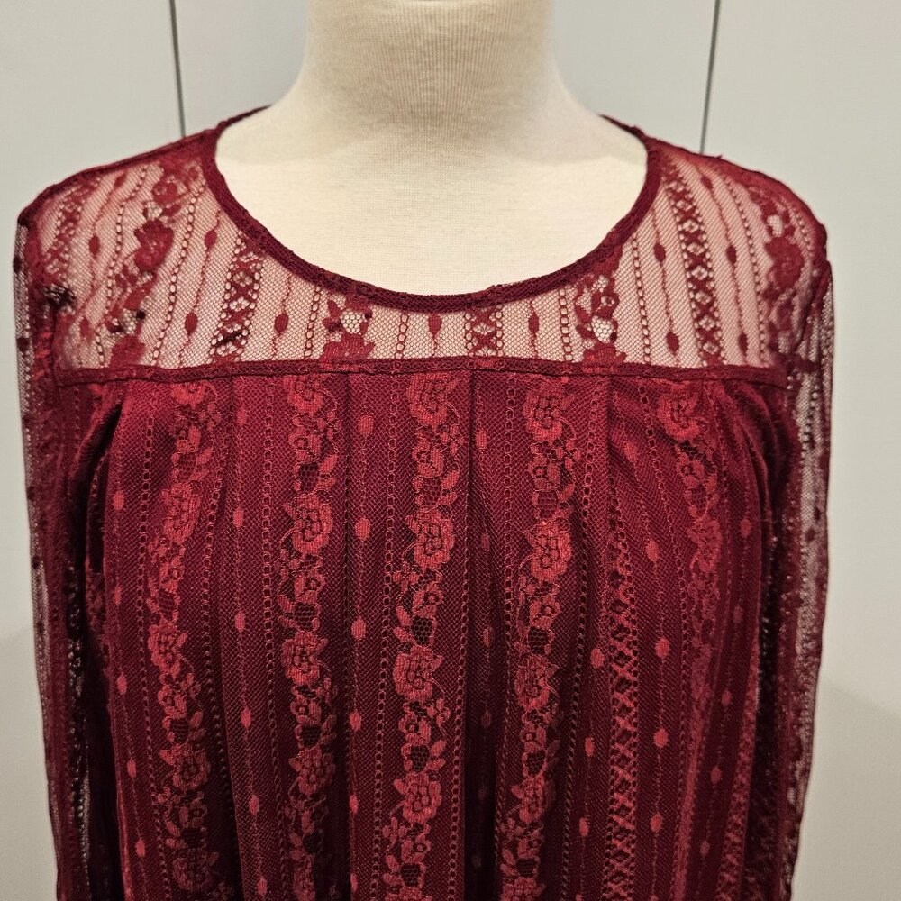 H&M Burgundy Lace Dress Size 4